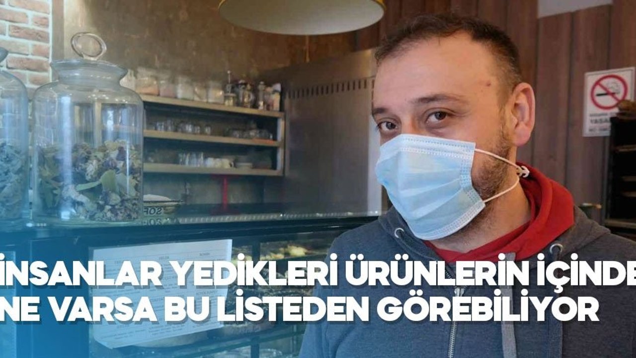 İnsanlar yedikleri ürünlerin içinde ne varsa bu listeden görebiliyor