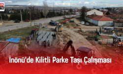 İnönü’de Kilitli Parke Taşı Çalışması