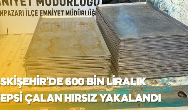 Eskişehir'de 600 bin liralık ‘tepsi’ çalan hırsız yakalandı