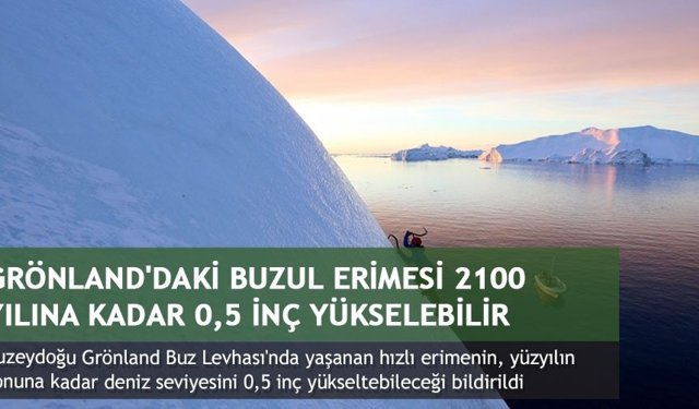 Grönland'daki buzul erimesi 2100 yılına kadar 0,5 inç yükselebilir