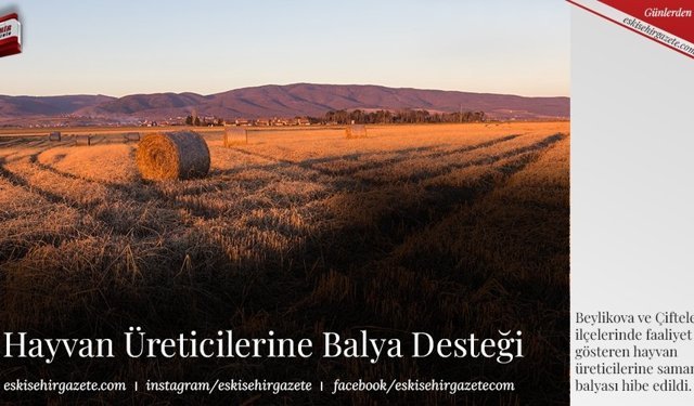 Hayvan Üreticilerine Balya Desteği