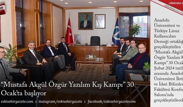 “Mustafa Akgül Özgür Yazılım Kış Kampı” 30 Ocak’ta başlıyor