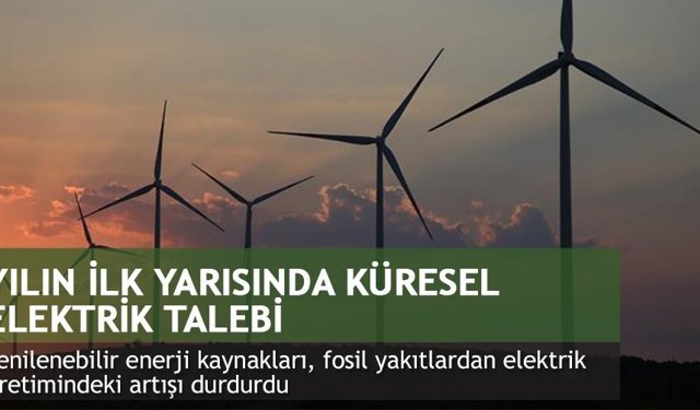 Yenilenebilir enerji kaynakları, fosil yakıtlardan elektrik üretimindeki artışı durdurdu