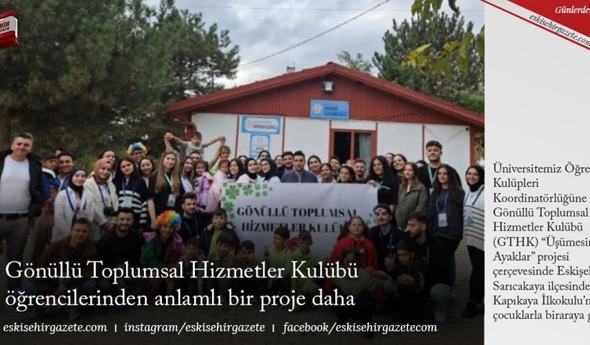 Gönüllü Toplumsal Hizmetler Kulübü öğrencilerinden anlamlı bir proje daha