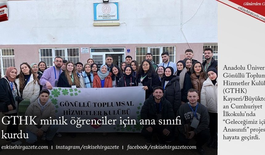 GTHK minik öğrenciler için ana sınıfı kurdu