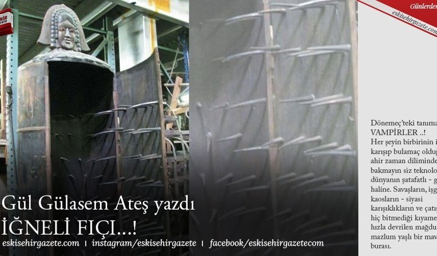 Gül Gülasem Ateş yazdı  İĞNELİ FIÇI...!